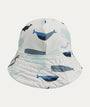 Josefine Sun Hat: Whales / Cloud blue