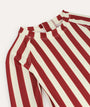 Recycled Long Sleeve Swimsuit: Red stripe