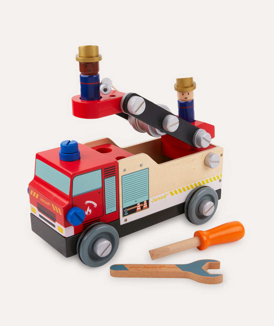 Brico Kids DIY Fire Truck: Red