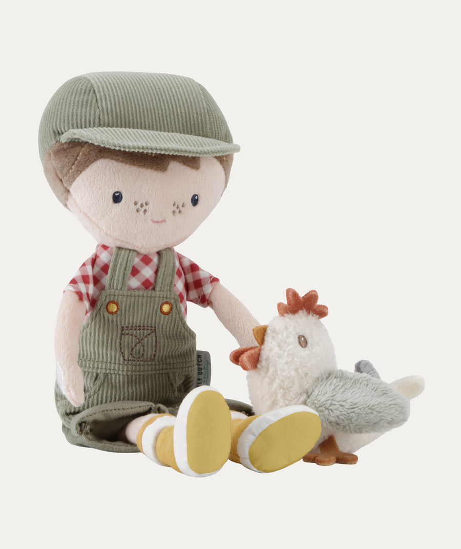 Farmer Jim with Chicken Cuddle Doll: Green