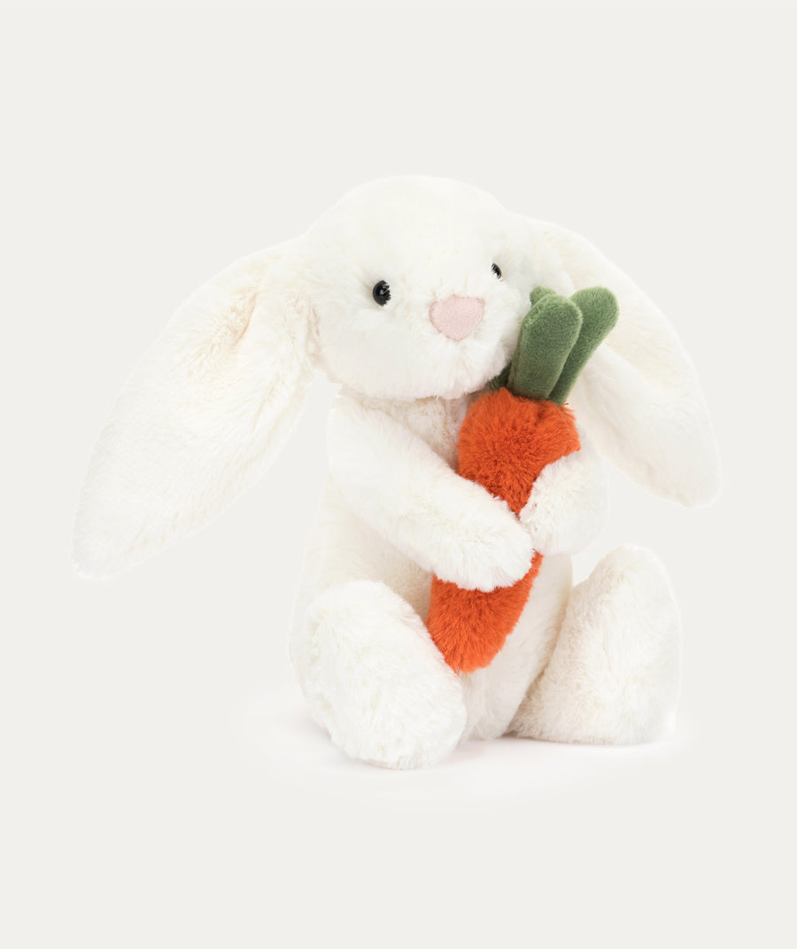 Bashful Carrot Bunny Little: White