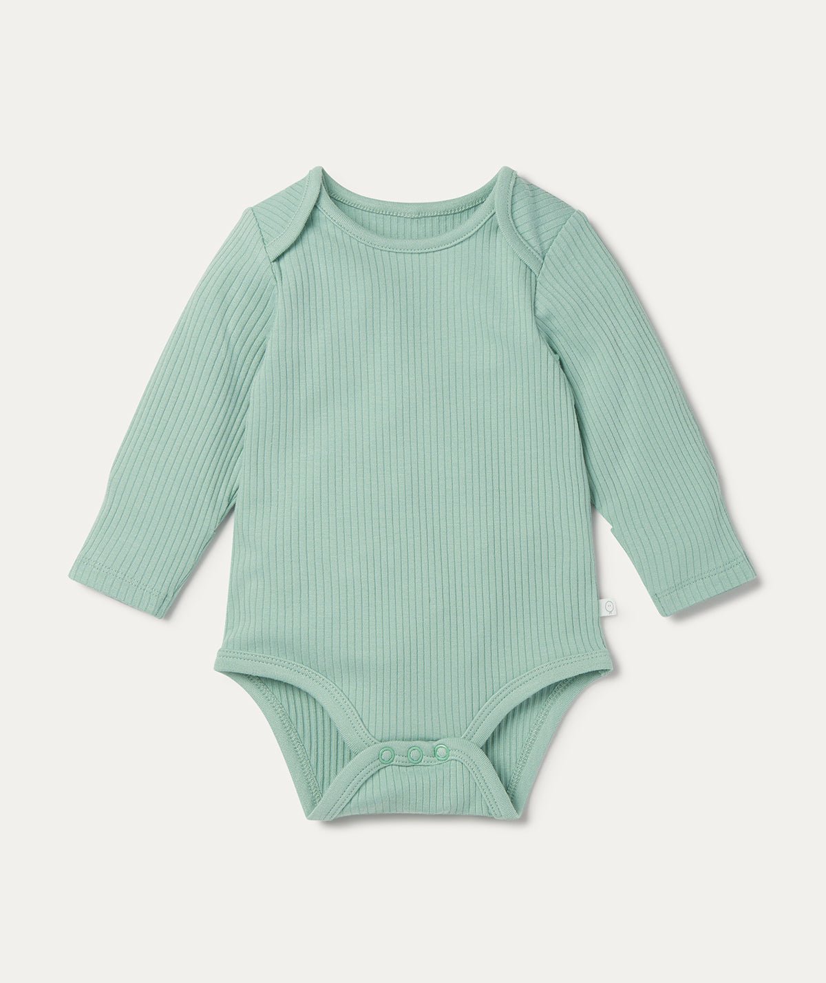 Ribbed Long Sleeve Bodysuit Ribbed Mint KIDLY