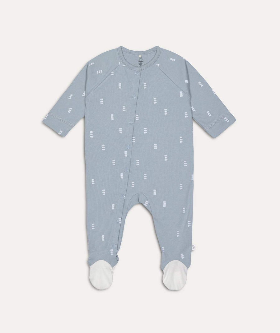 Pyjama with Feet: Blocks Light Blue
