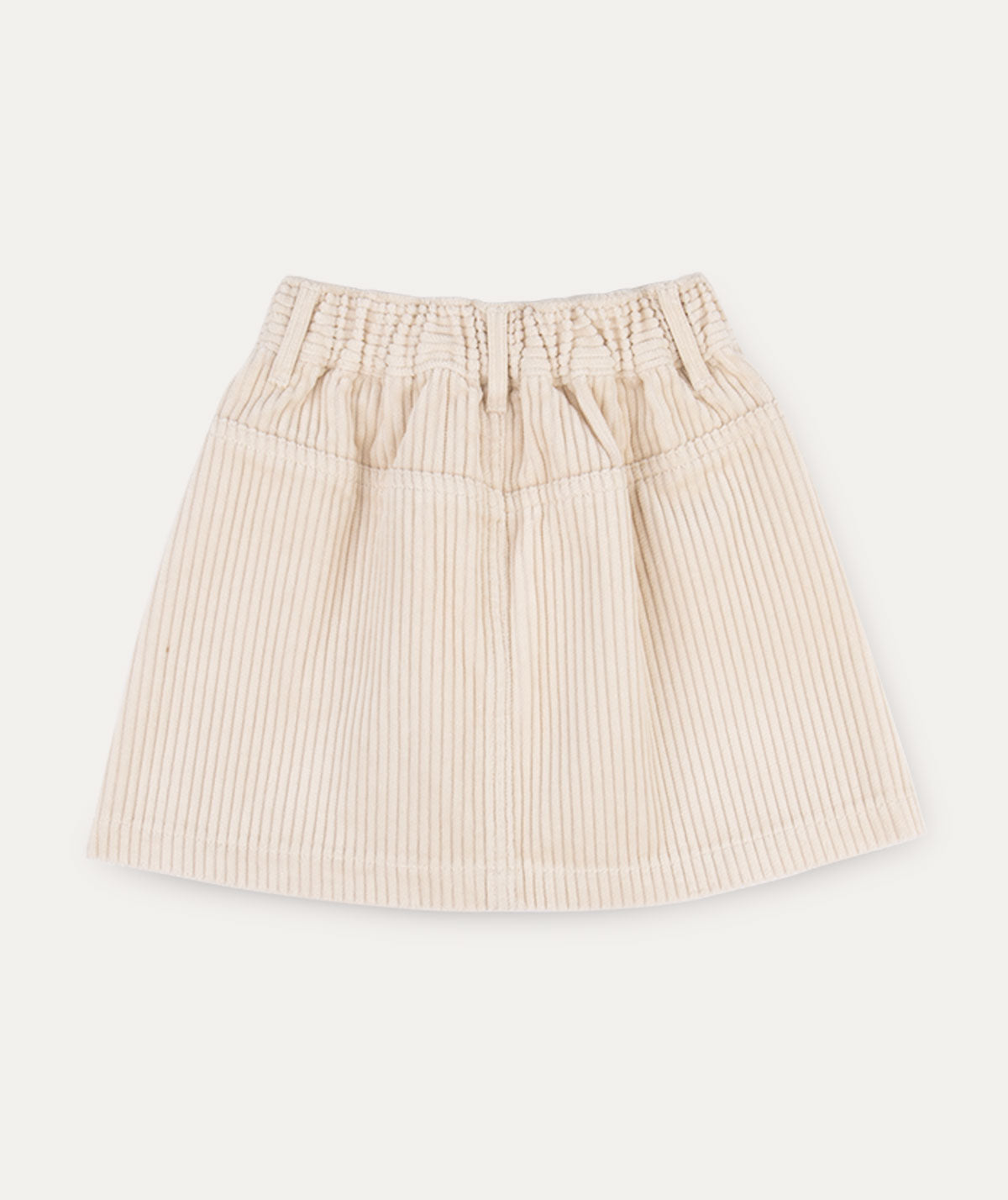 Organic Cord Skirt Neutral Winter White KIDLY
