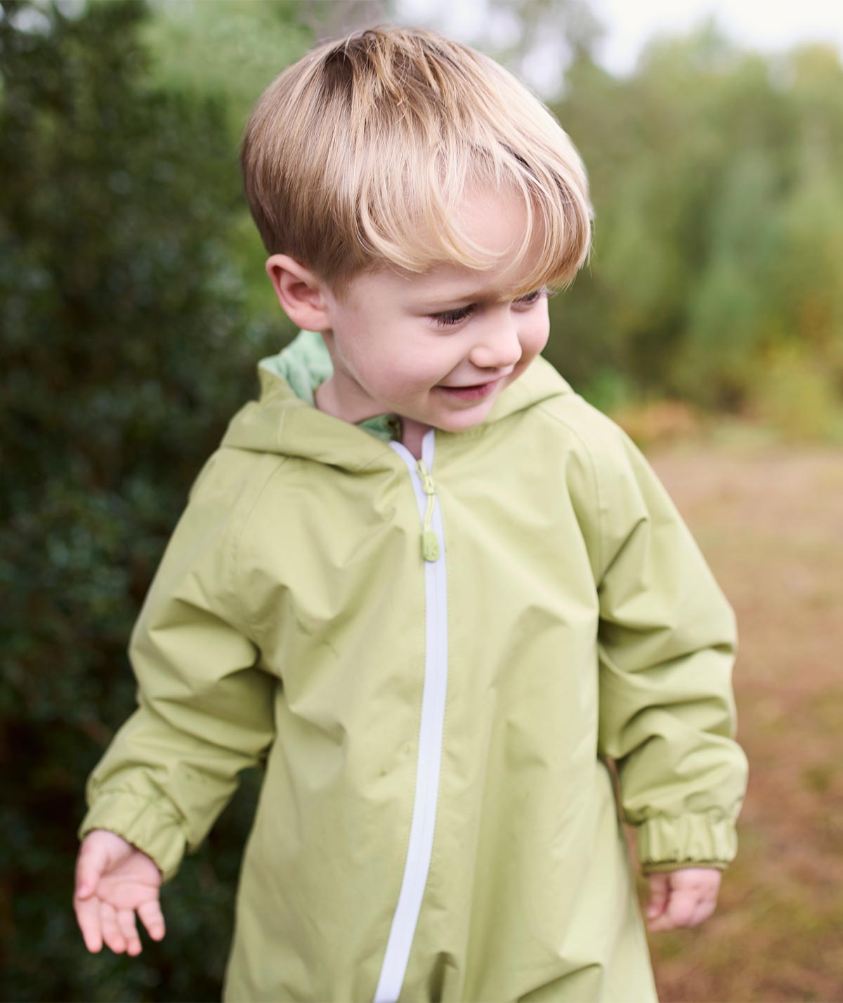 Fleece Lined Puddle Suit Green Tarragon KIDLY