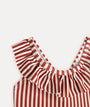 Frill Swimsuit: Red Stripe