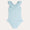Seersucker Frill Swimsuit: Soft Blue Stripe