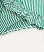 Seersucker Long Sleeve Swimsuit: Emerald Stripe