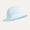 Seersucker Floppy Swim Hat: Soft Blue Stripe