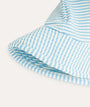 Seersucker Floppy Swim Hat: Soft Blue Stripe