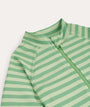 Recycled Sun Suit: Green/Stone Stripe