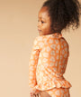 Recycled Long Sleeve Swimsuit: Apricot Shell