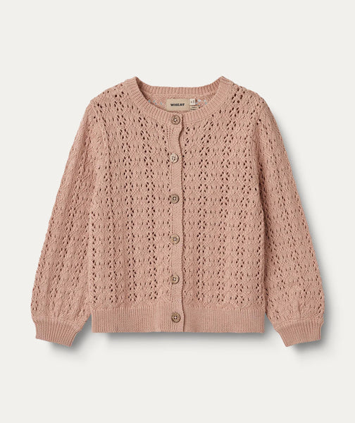 Point sur pointelle knit cardigan sweater online