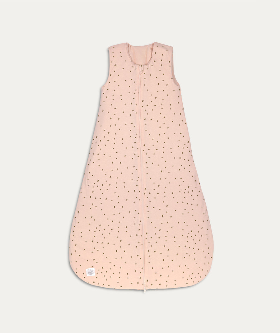Sleeping Bag Interlock: Dots Powder Pink