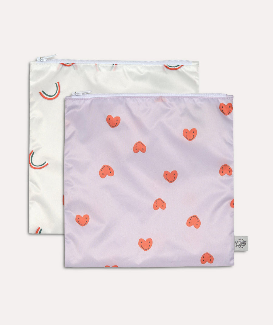 2-Pack Snack Bag: Heart Lavender