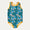 Recycled One Piece Swimsuit: Bluebirds