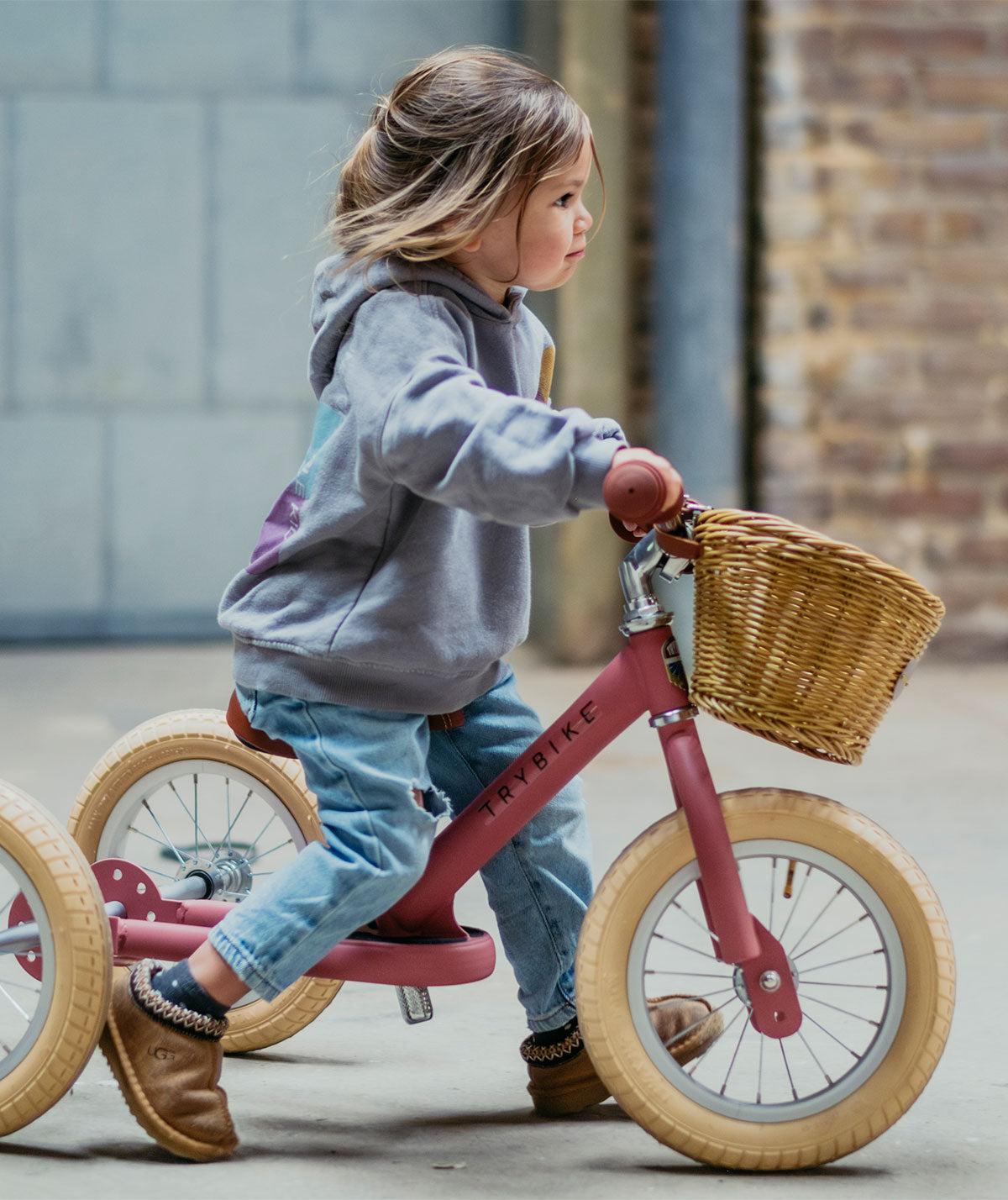 Matte 2 In 1 Balance Trike Vintage Pink KIDLY