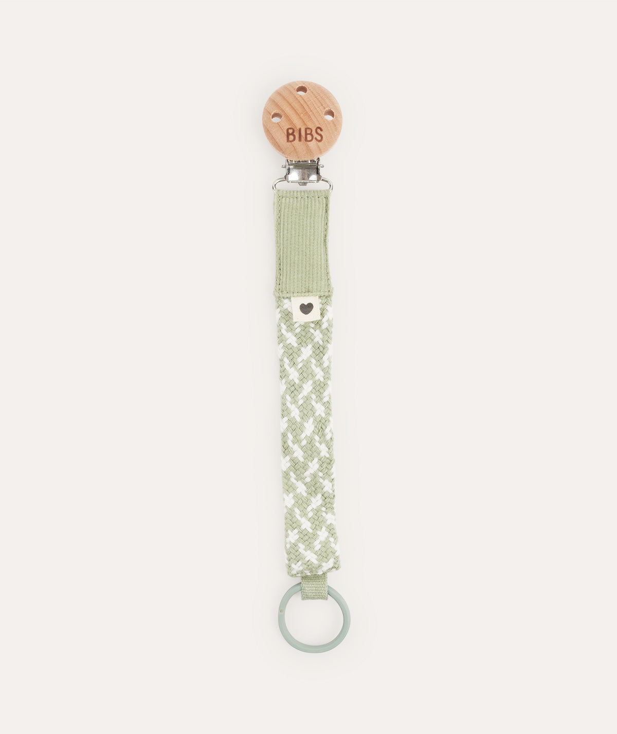 Buy the Green BIBS Braided Dummy Clip KIDLY