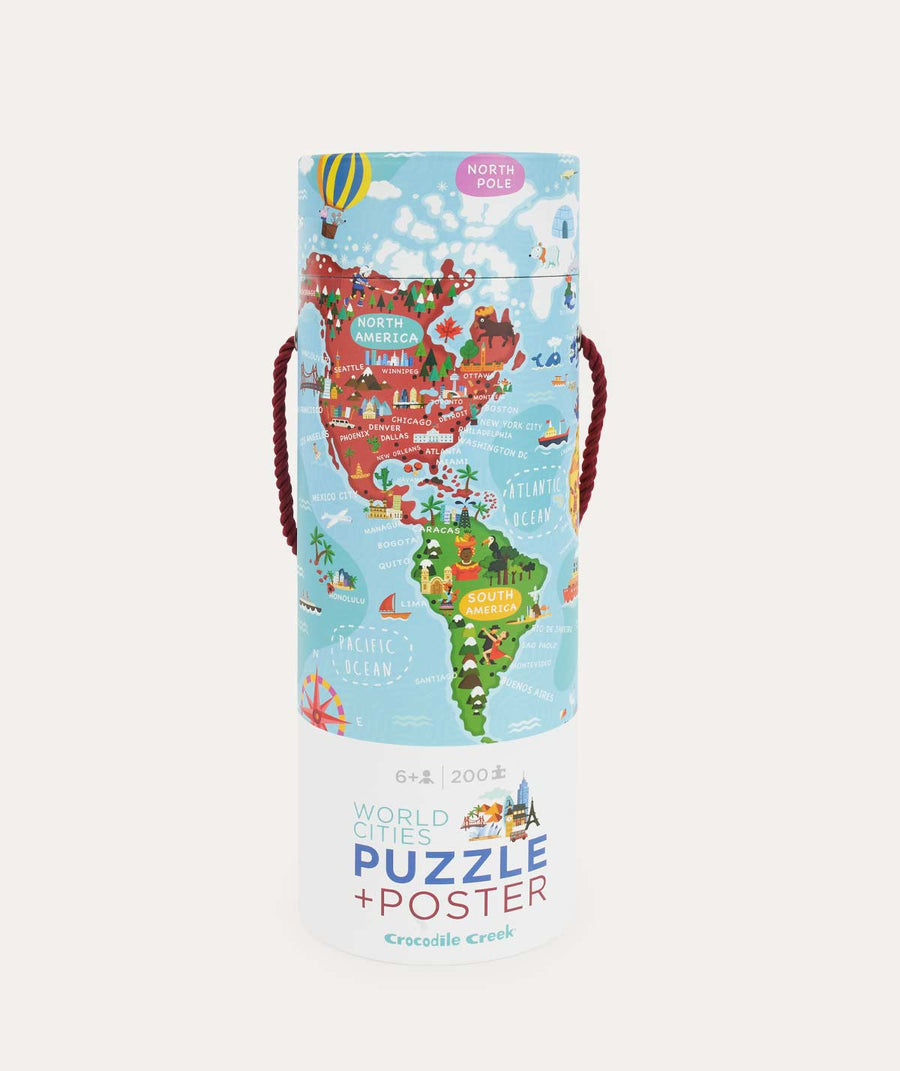 200-Piece Puzzle & Poster World Cities