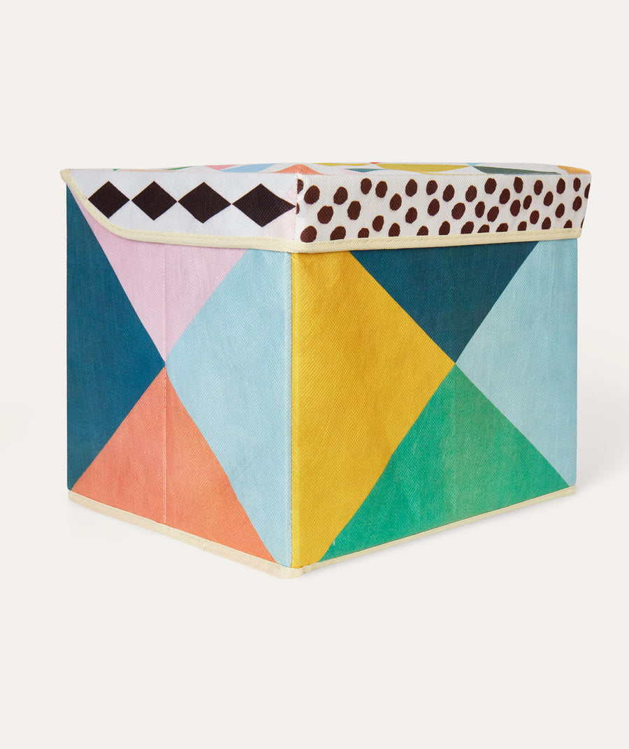 Storage Box With Geometric Pattern