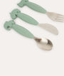 Yummy Plus Easy Grip Cutlery Set: Green
