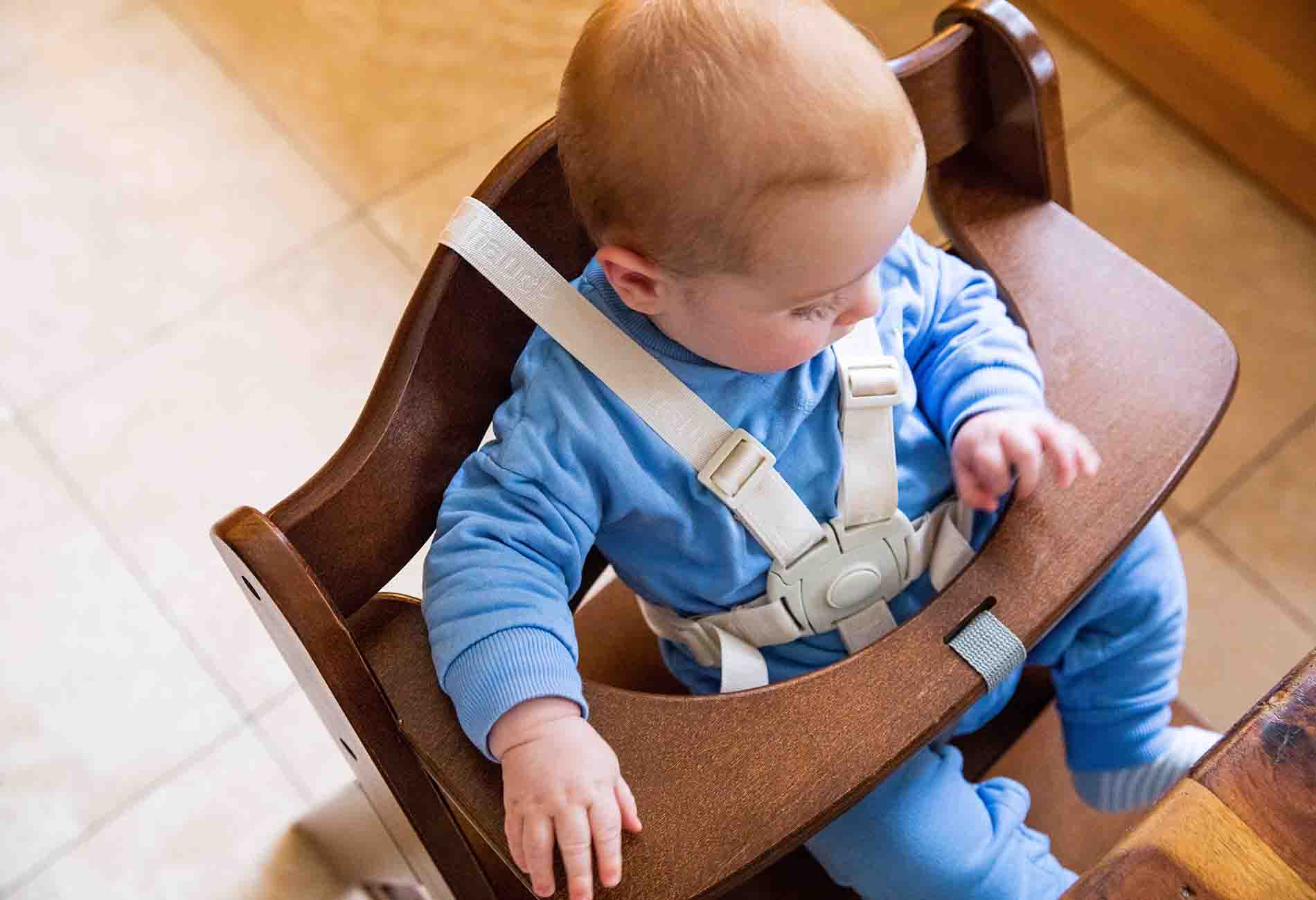 Alpha Wooden Highchair White KIDLY