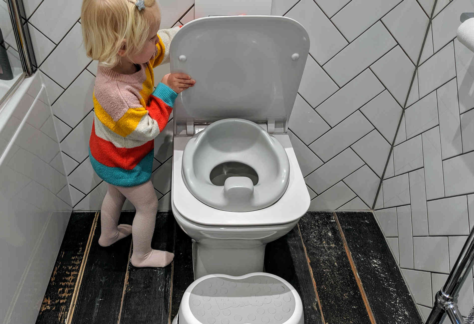 Buy the Grey Bumbo Toilet Trainer KIDLY
