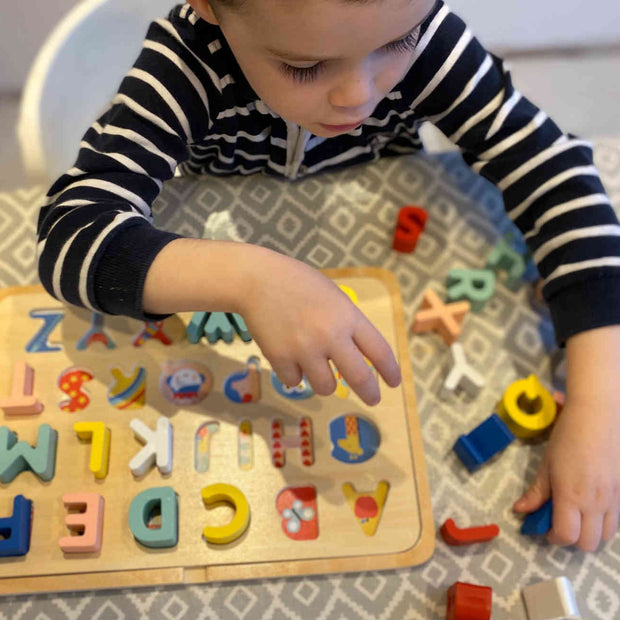 Petit Collage Multi-Language Alphabet Wooden Tray Puzzle The Verdict