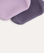2-Pack Silicone Bibs: Lilac Mix