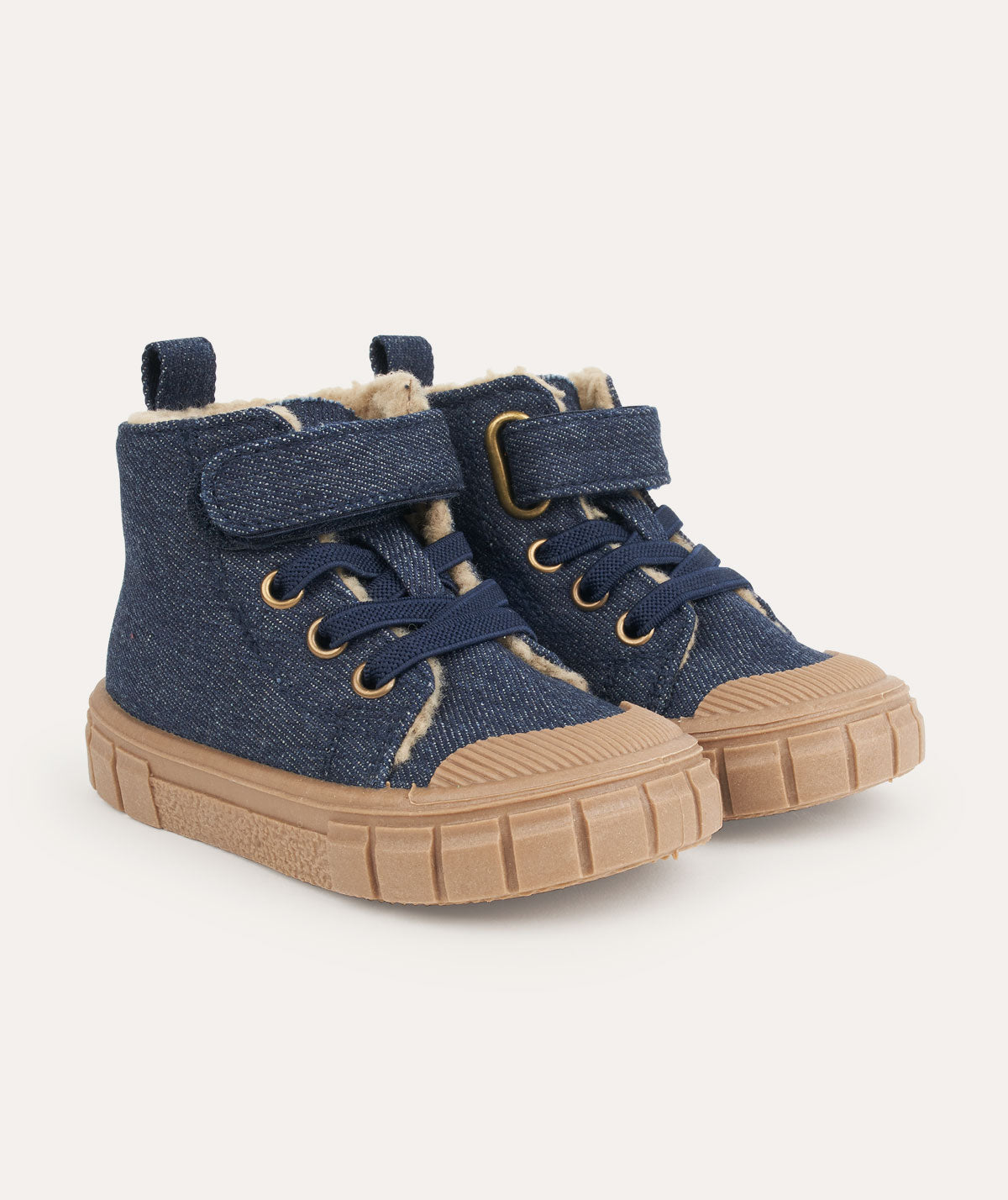 Buy the KIDLY Label Denim High Top Trainers online at KIDLY
