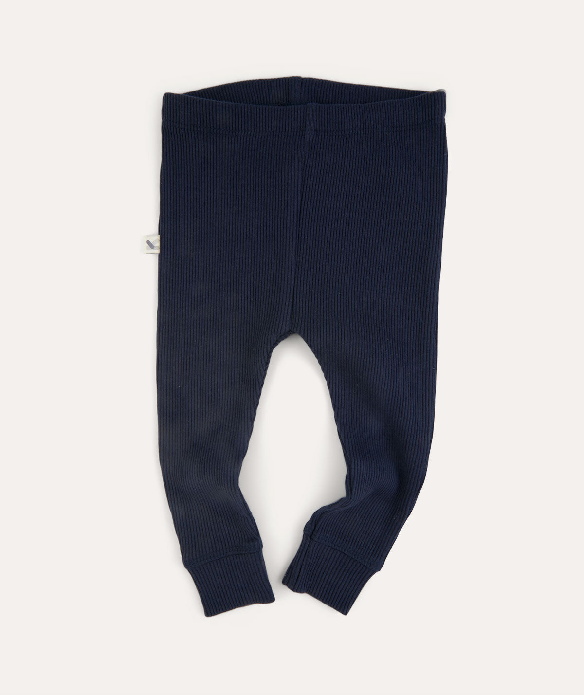 Organic Ribbed Legging Navy KIDLY