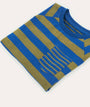 Perfect Long Sleeve Striped Tee: Blue/Khaki Stripe