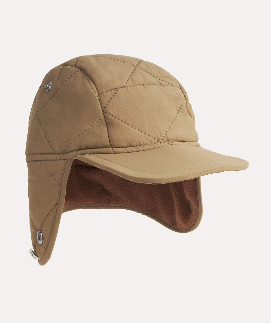 Quilted Trapper Hat: Fudge