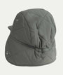 Quilted Trapper Hat: Pewter Green