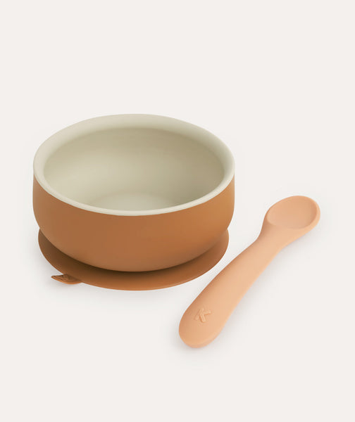 Suction Bowl Spoon Set Lilac Mix