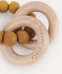 Wood & Silicone Ring Teether: Ochre