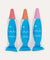 Rice Wax Bath Crayons 3 Colours: Coral (Pink, Orange, Red)