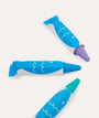 Rice Wax Bath Crayons 3 Colours: Fish (Purple, Blue, Green)