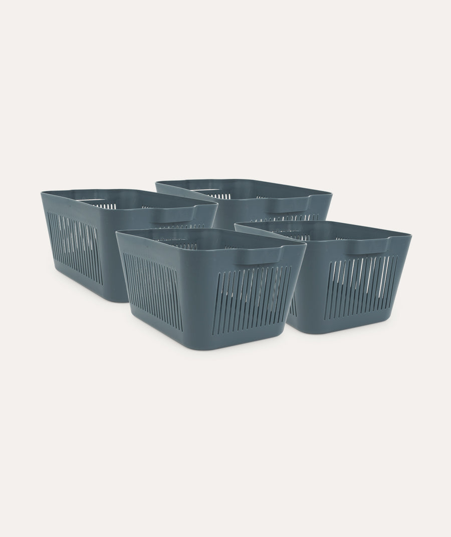 4-Pack Makeeva Basket Small: Whale blue