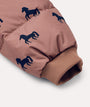 Polle Down Puffer Jacket: Horses / Dark Rosetta