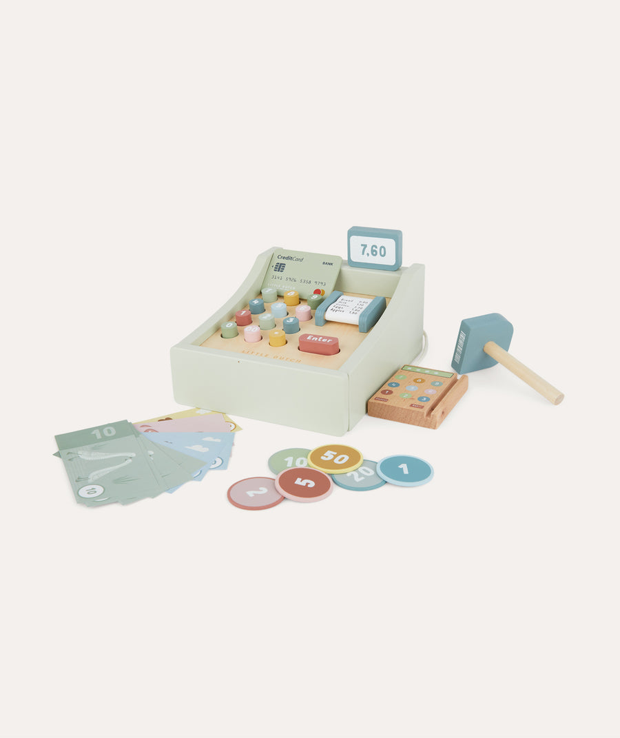 Toy Cash Register With Scanner: Mint Green