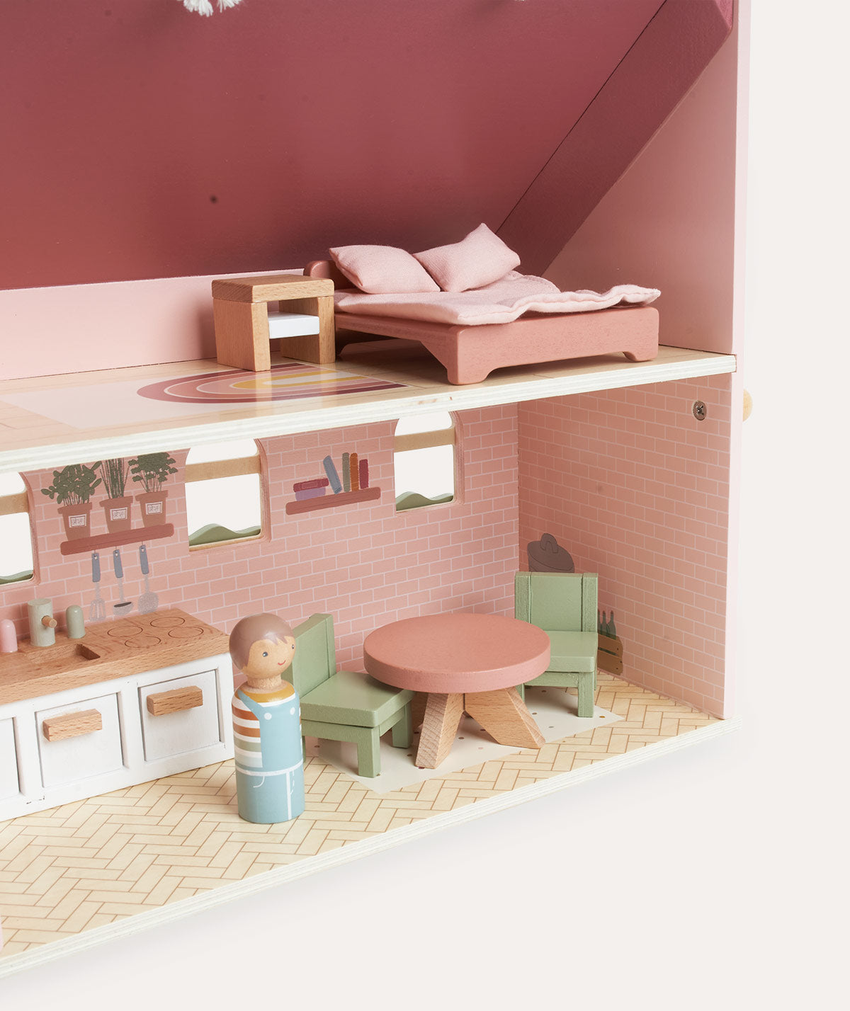 Buy the Pink Little Dutch Wooden Portable Dollhouse KIDLY