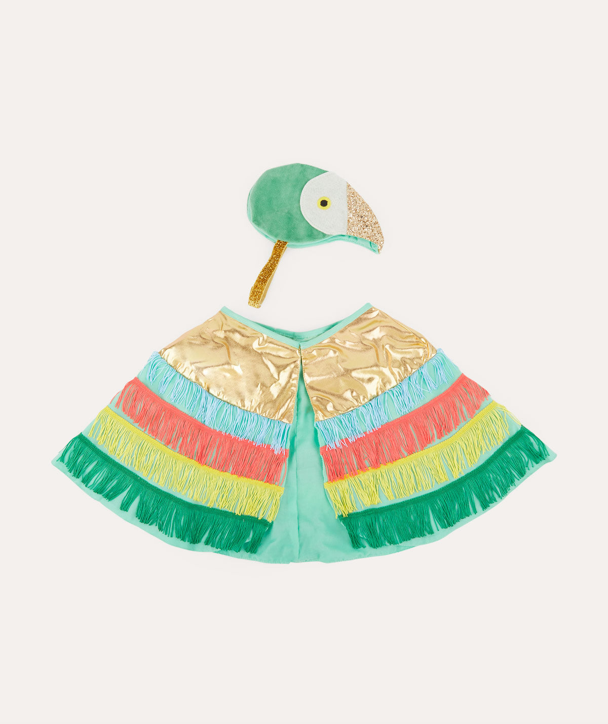 Parrot Fringed Cape Dress up: Multi