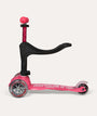 3 in 1 Deluxe Push Along Scooter: Pink