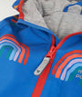 EcoLight Recycled Rain Jacket: Blue rainbow
