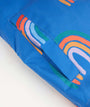 EcoLight Recycled Rain Jacket: Blue rainbow
