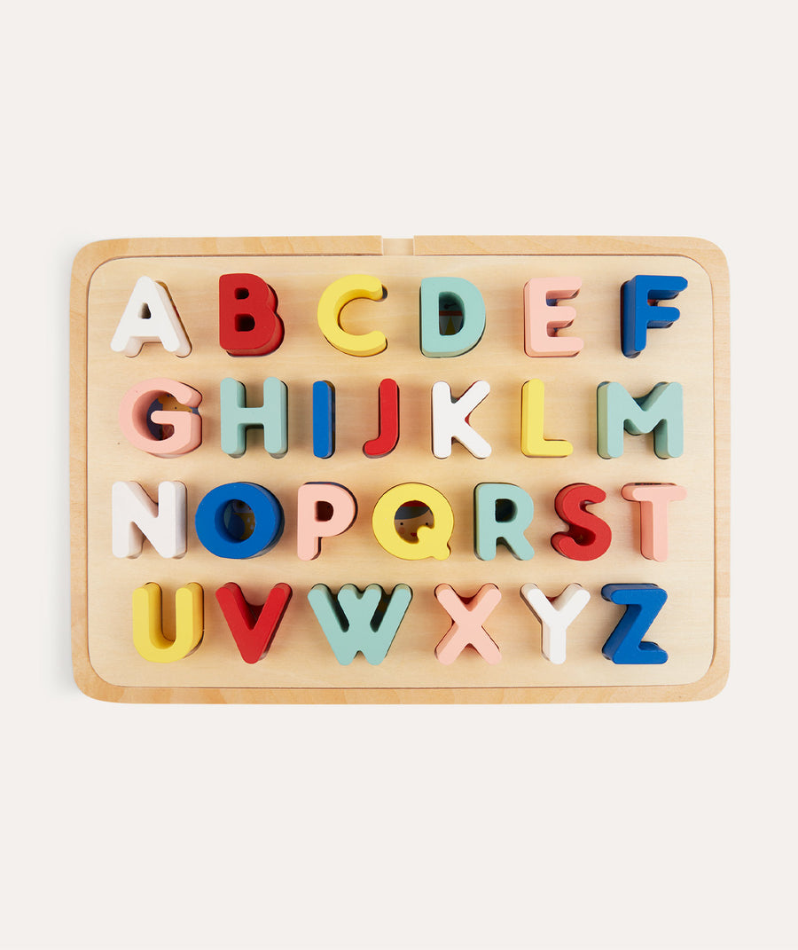 Multi-Language Alphabet Wooden Tray Puzzle: Multi