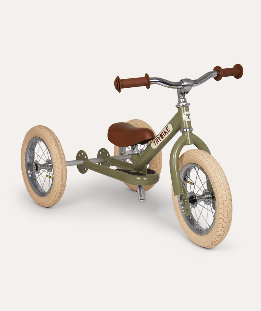 Steel 2-in-1 Trike: Green Vintage